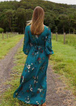 Hideaway Dress Floral Lake