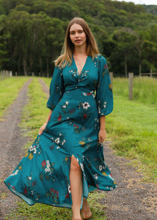 Hideaway Dress Floral Lake