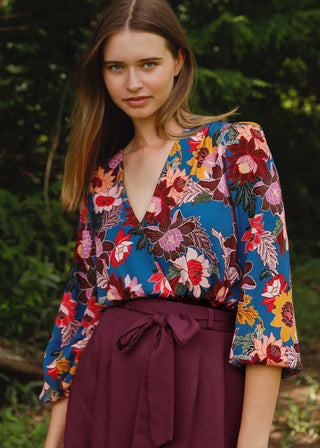 Rose Crop Blouse Wildflower