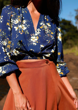 Rose Crop Blouse Evening Posy