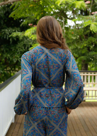Ava Wrap Blouse Moonlight