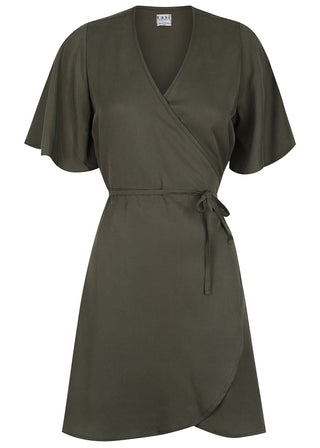 Wilder Wrap Dress Moss