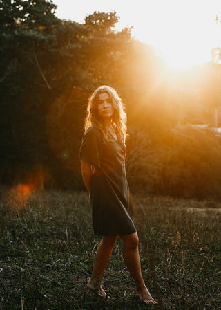 Wilder Wrap Dress Moss