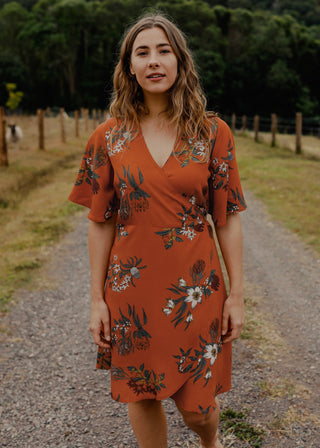 Wilder Wrap Dress Native Floral