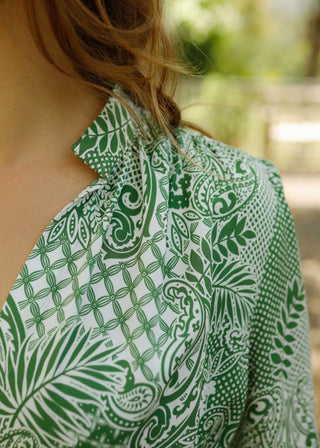 Dahlia Dress Verdant Mosaic