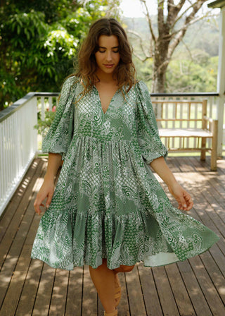 Florence Dress Verdant Mosaic