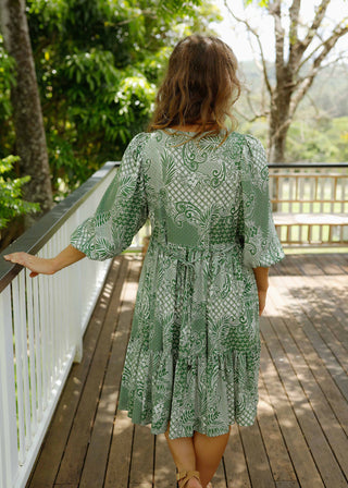 Florence Dress Verdant Mosaic