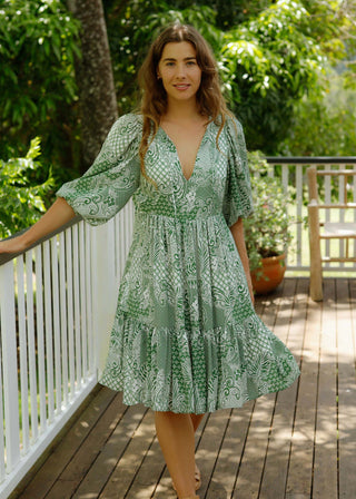 Florence Dress Verdant Mosaic