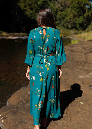 Iris Dress Floral Lake