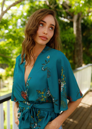 Kelli Blouse Floral Lake