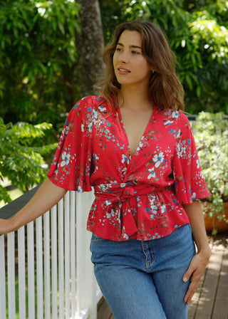 Kelli Blouse Sunset Posy