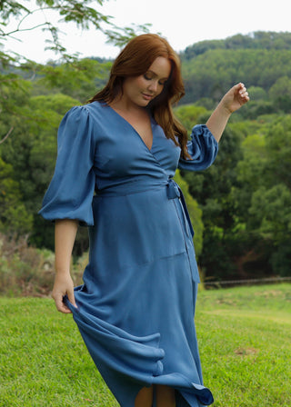 Willow Wrap Dress Bluebell