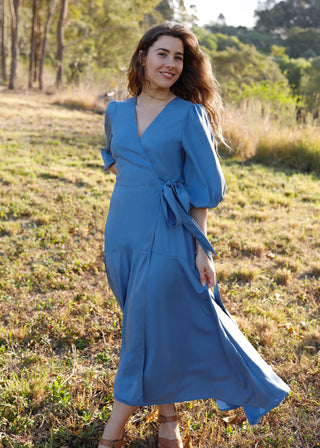 Willow Wrap Dress Bluebell