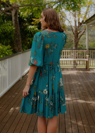 Florence Dress Floral Lake