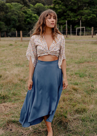 Wilder Wrap Skirt Bluebell