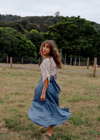 Wilder Wrap Skirt Bluebell