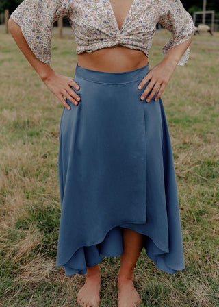 Wilder Wrap Skirt Bluebell