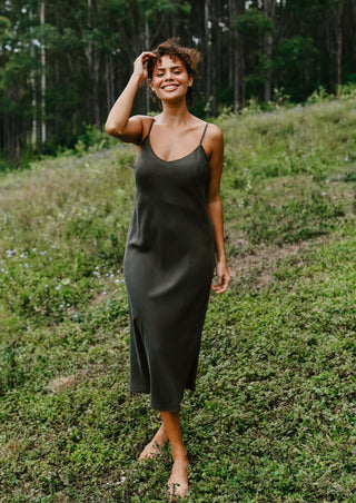 Sunrise Slip Dress Moss